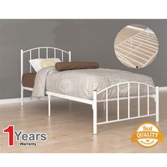 KINGDOM Super Base Single / Queen Size Metal Bed Frame ( White )