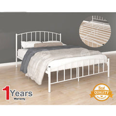 KINGDOM Super Base Single / Queen Size Metal Bed Frame ( White )
