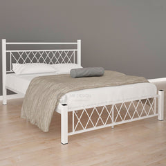 NESTS Super Base Single / Queen Size Metal Bed Frame ( White )