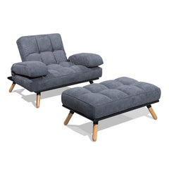 CLARA  1 seater Fabric Sofa – Ink