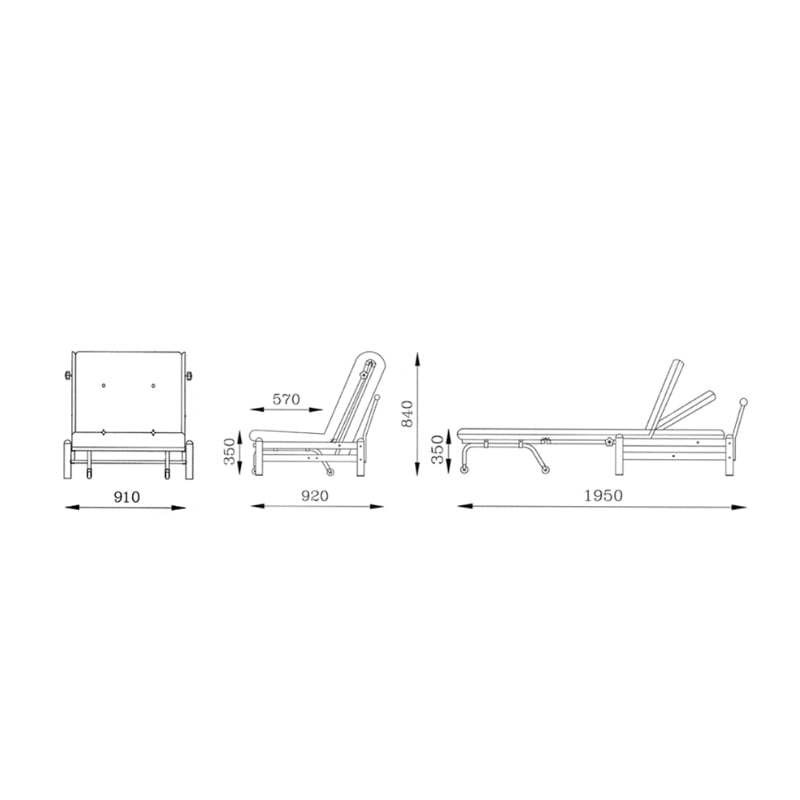 BELLE Fabric Sofa Bed – Ink