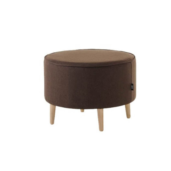 HERMAN  Strong Wooden Frame Fabric Stool – Brown