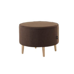 HERMAN  Strong Wooden Frame Fabric Stool – Brown