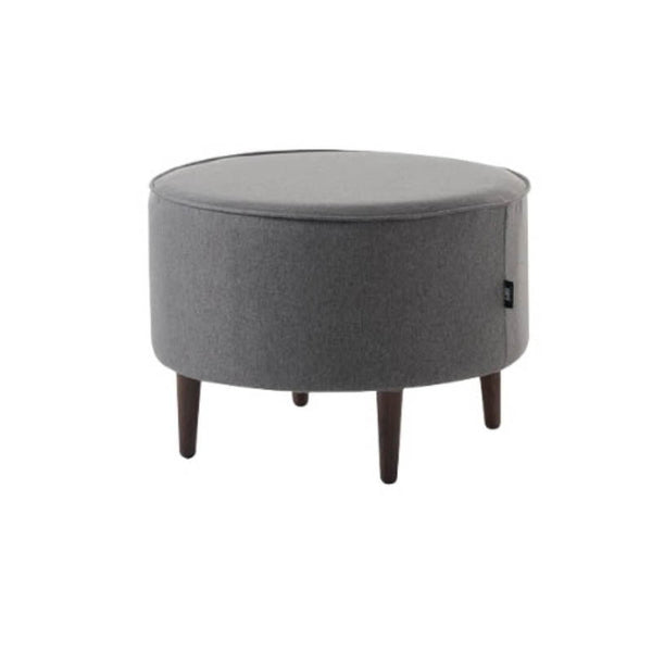 HERMAN  Strong Wooden Frame Fabric Stool – Grey