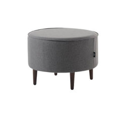 HERMAN  Strong Wooden Frame Fabric Stool – Grey