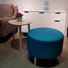 HERMAN  Strong Wooden Frame Fabric Stool – Brown