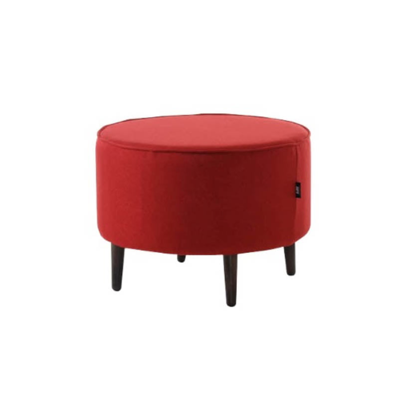 HERMAN Strong Wooden Frame Fabric Stool – Red