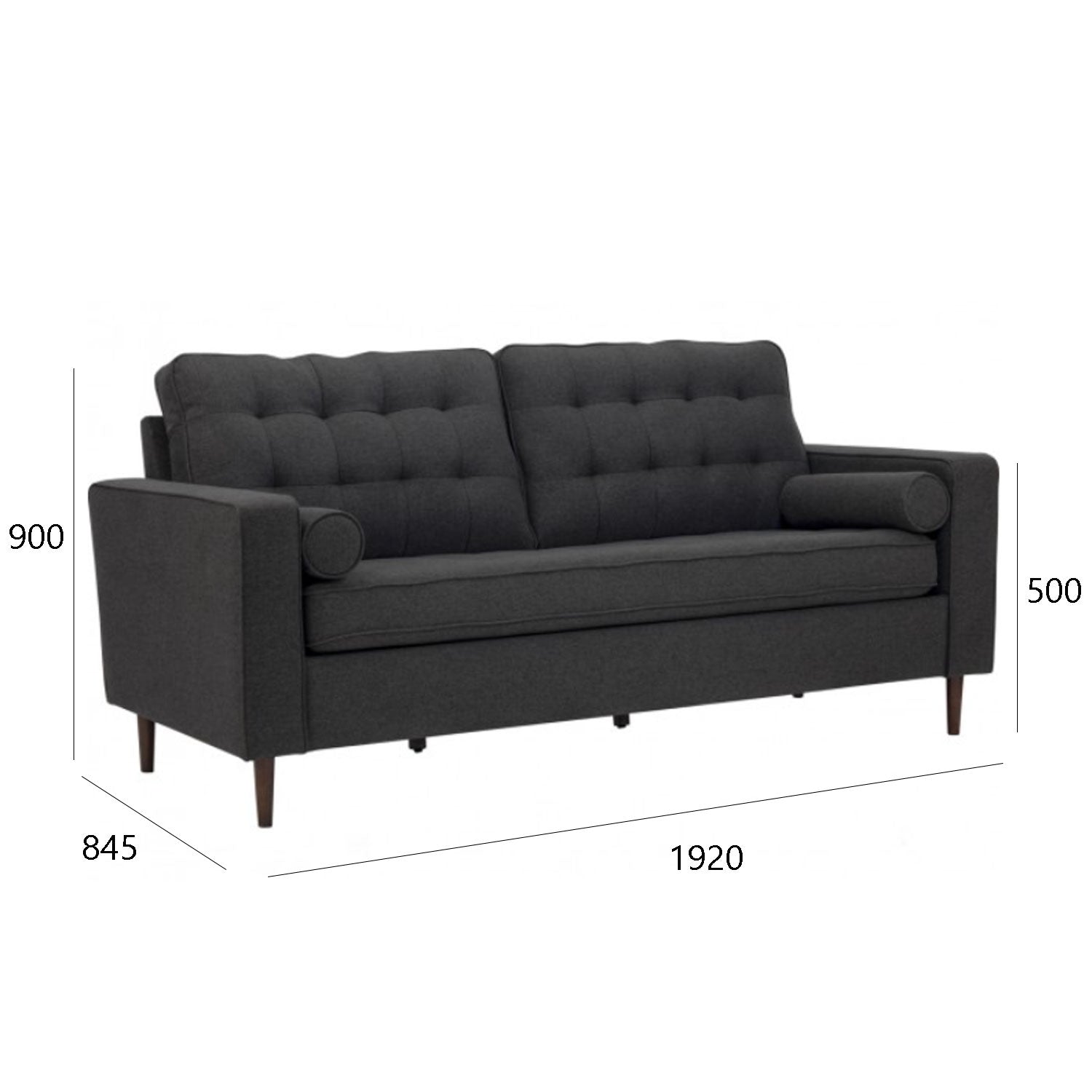 ROYCE Solid Wood 3 Seater Sofa