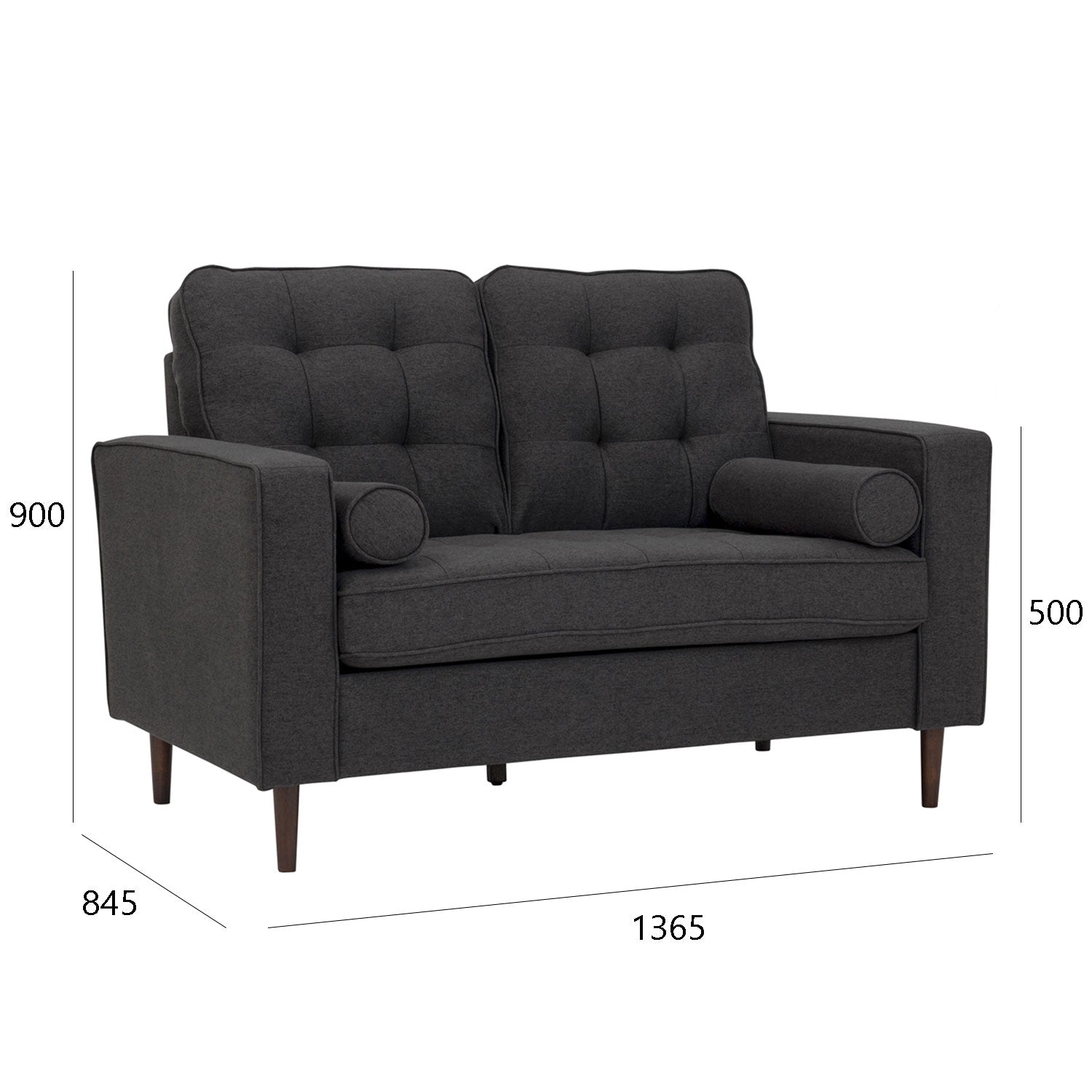 ROYCE Solid Wood 2 Seater Sofa