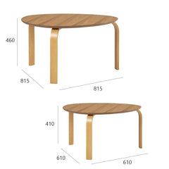 SANDRA Solid Wood Set Of 2 Coffee Table