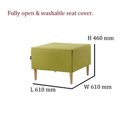 HERMAN Strong Wooden Frame Fabric Stool – Purple