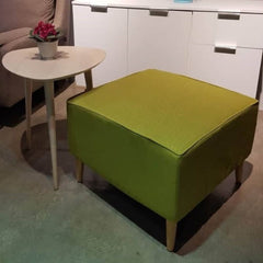 HERMAN  Strong Wooden Frame Fabric Stool – Green