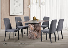 KANDE 1+6 MARBLE DINING SET