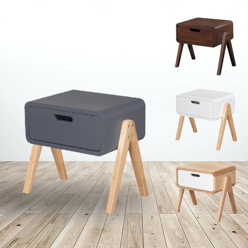 KELLY Solid Wood Stackable Side Table- 4 Colors