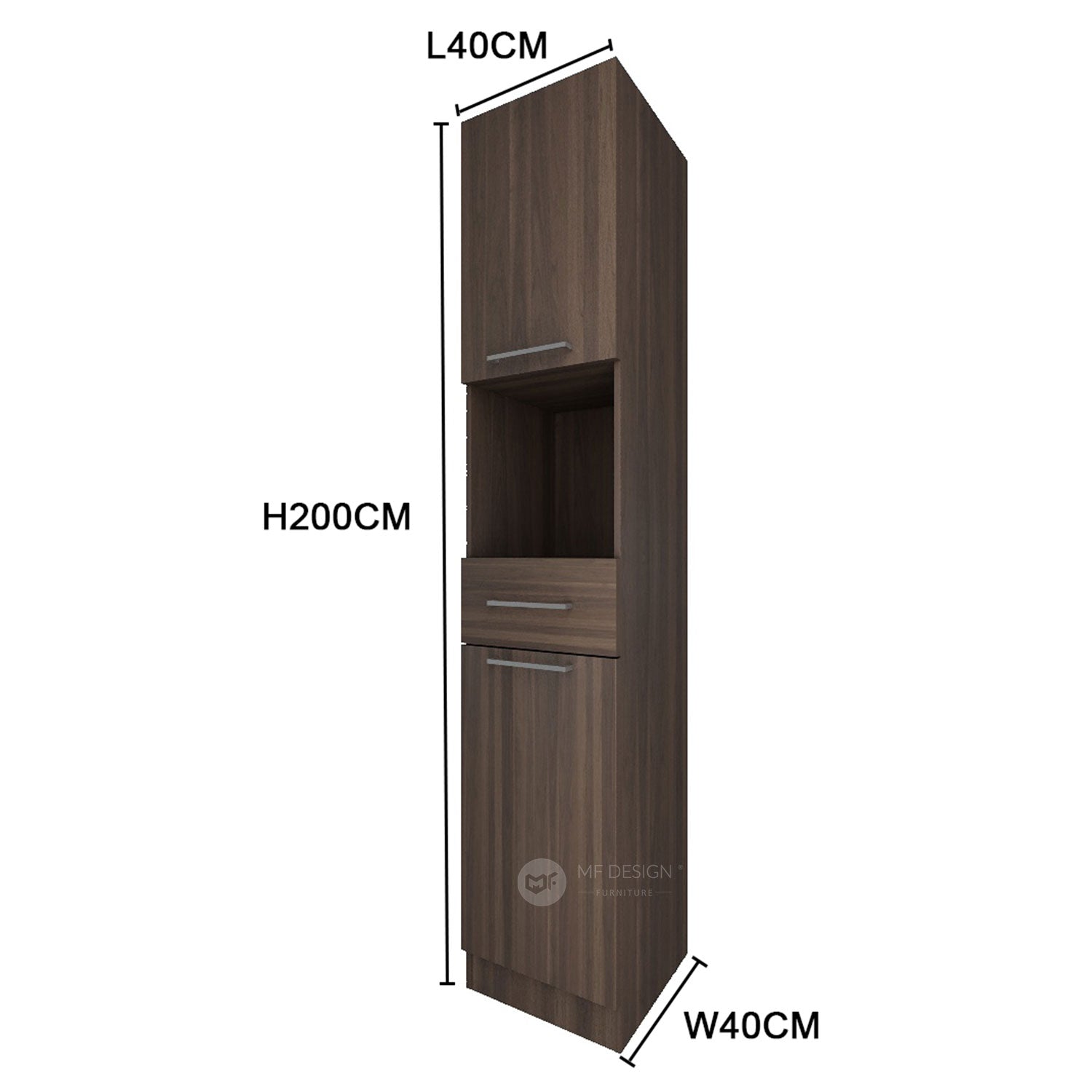 FREY Series Kitchen Cabinet Wardrobe / Almari Integrated Shelf Cabinet / Dapur Kabinet / Rak Dapur / Almari Baju