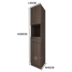 FREY Series Kitchen Cabinet Wardrobe / Almari Integrated Shelf Cabinet / Dapur Kabinet / Rak Dapur / Almari Baju