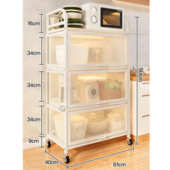(Clearance) TONI Kitchen Cabinet / Multipurpose Rack / Almari Dapur / Kabinet Dapur / Almari Tingkat / White Rack / Home Storage