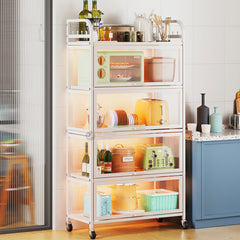 (Clearance) TONI Kitchen Cabinet / Multipurpose Rack / Almari Dapur / Kabinet Dapur / Almari Tingkat / White Rack / Home Storage