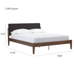 TUCKER Solid Wood Queen Bed