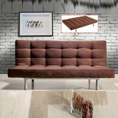 DELIA Brown With Steel Base Structure Sofa Bed