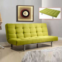DELIA  Green With Steel Base Structure Sofa Bed