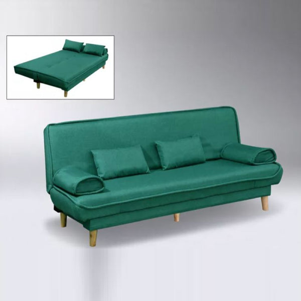 DEBBY Green With Solid Wood Leg Sofa Bed