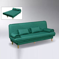 DEBBY Green With Solid Wood Leg Sofa Bed