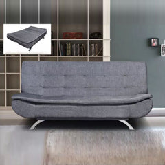 ANTONIA Grey With Steel Base Structure Sofa Bed