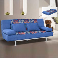 DAPHNE Blue With Steel Base Structure Sofa Bed