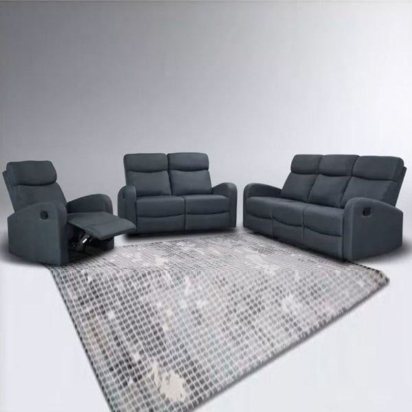 CECILE 1+2+3 Grey Recliner System Sofa Set