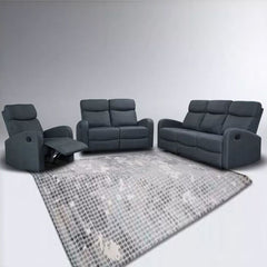 CECILE 1+2+3 Grey Recliner System Sofa Set