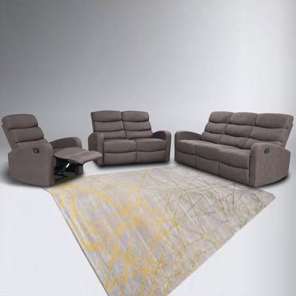 SERA 1+2+3 Brown Recliner System Sofa Set