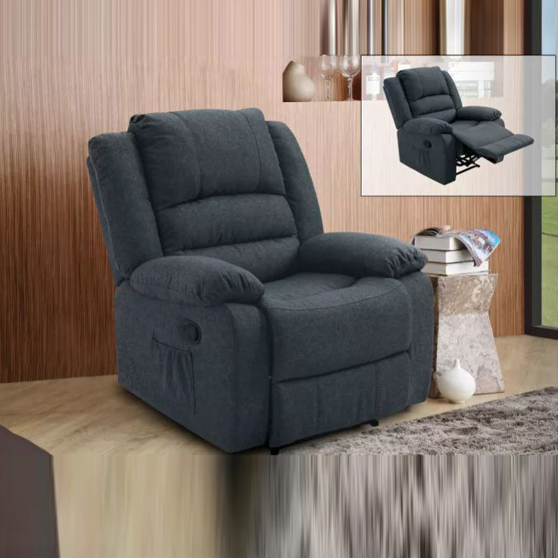 FIONA 1 Seater Grey Fabric With Recliner System Sofa