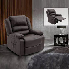 FIONA 1 Seater Brown PU With Recliner System Sofa