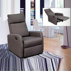 CAIN 1 Seater Brown Fabric With Recliner System Sofa