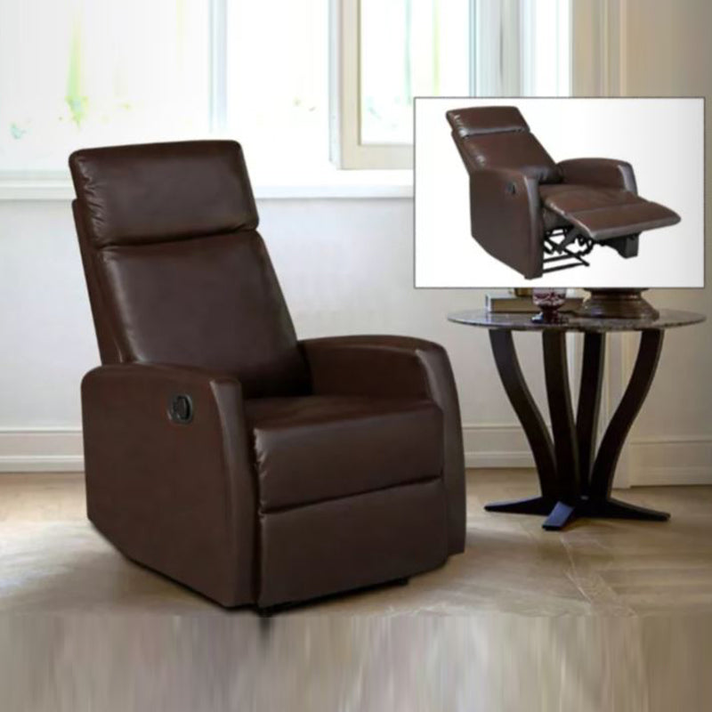 CAIN 1 Seater Brown PU With Recliner System Sofa