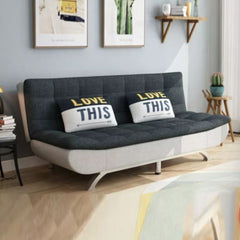 CARLOTA Dark Grey Linen Fabric Sofa Bed (FOC 2 Pillows)