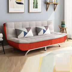 CARLOTA  Light Grey Linen Fabric Sofa Bed (FOC 2 Pillows)