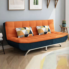 CARLOTA Orange Linen Fabric Sofa Bed (FOC 2 Pillows)