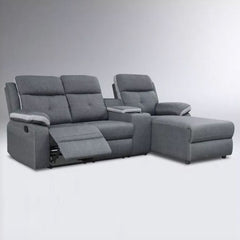 ANGELINA  3 Seater Recliner System With Theatre Box L Shaped Sofa