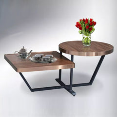 MASON Melamine Top With Stainless Steel Frame Coffee Table