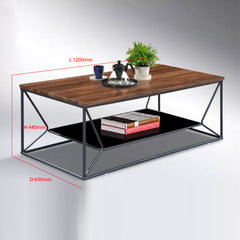 QUELLA Wood Top With Metal Frame 1.2M Coffee Table