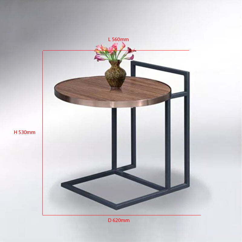 DANAE Melamine Top With Stainless Steel Frame Side Table