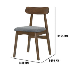 AINE Walnut Solid Wood With Cushion Seat Dining Chair