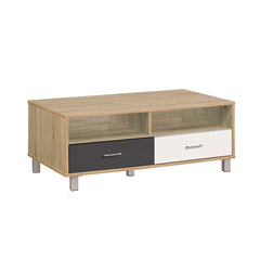 FELIX 1M Natural Colour Particle Board With Solid Wood Leg Coffee Table