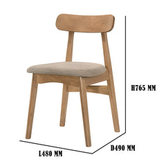 AINE Beech Solid Wood With Cushion Seat Dining Chair