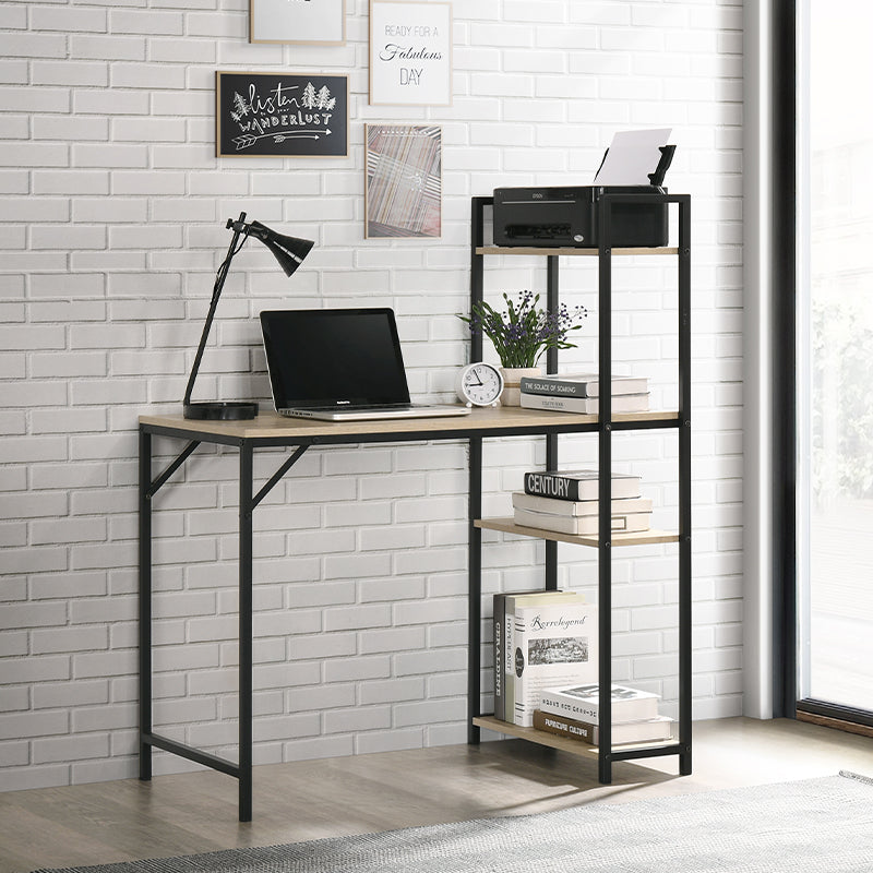 FRANCIS Natural + Black Metal Study Desk