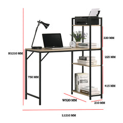 FRANCIS Natural + Black Metal Study Desk