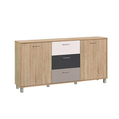 FELIX 1.6M Natural Colour Particle Board With Solid Wood Leg Console Table