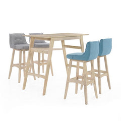 GUSTAVE 1+4 Bar Table Set- Natural